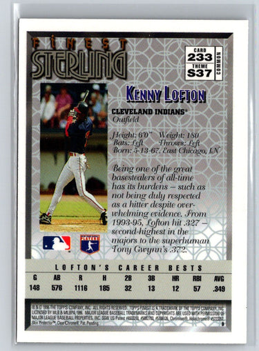 1996 Finest #233 Kenny Lofton L62