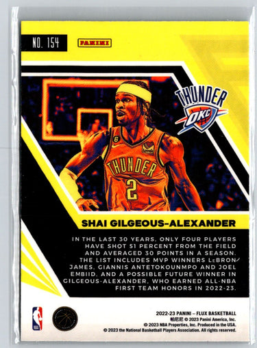 2022-23 Panini Flux #154 Shai Gilgeous-Alexander L62