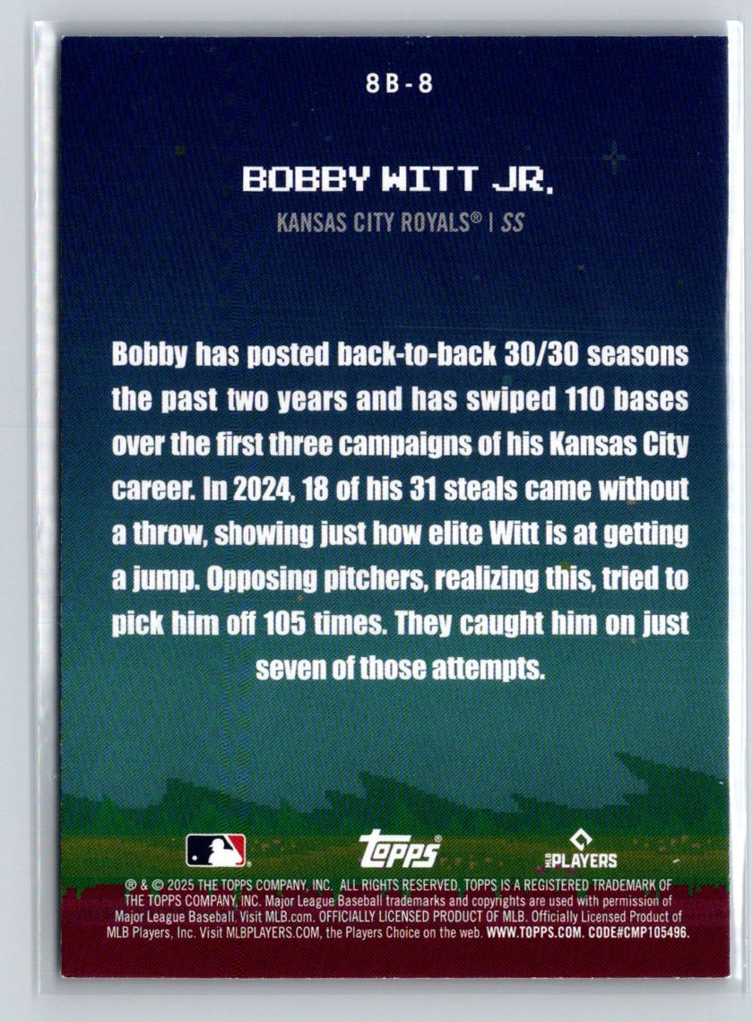 2025 Topps #8B-8 Bobby Witt Jr. 8-Bit Ballers L63
