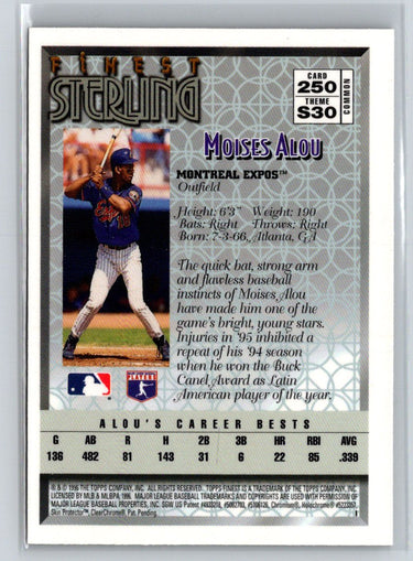 1996 Finest #250 Moises Alou L63