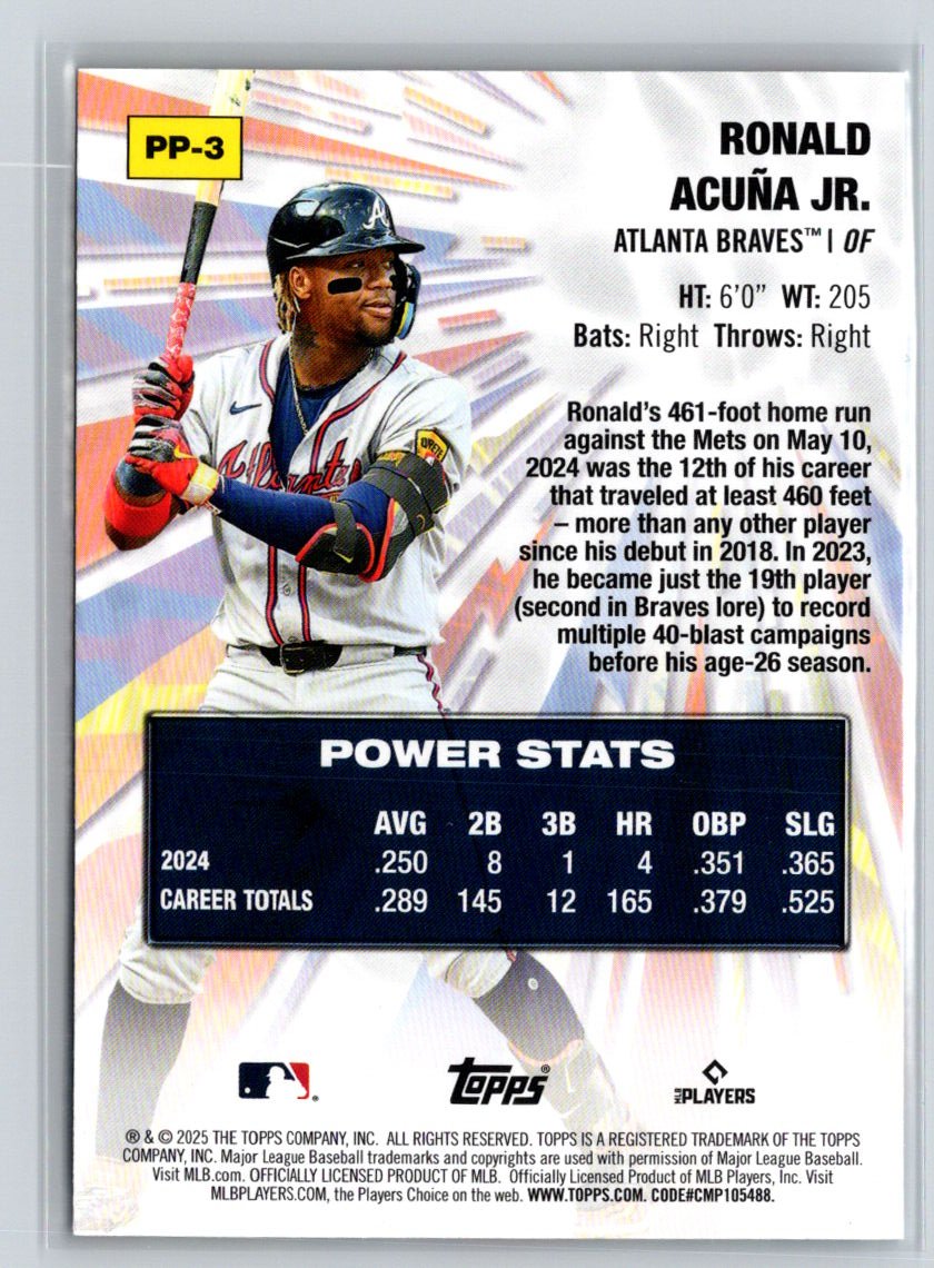 2025 Topps #PP-3 Ronald Acuña Jr. Power Players L64
