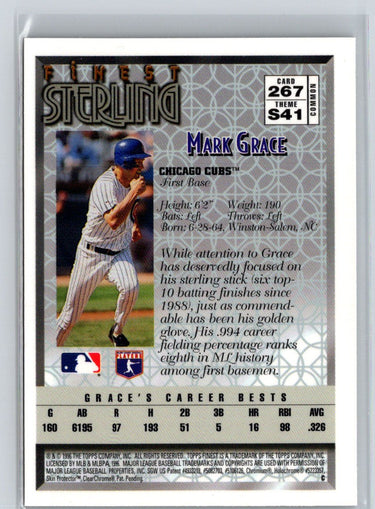 1996 Finest #267 Mark Grace L64