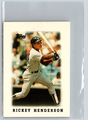 1988 Topps Major League Leaders Minis #26 Rickey Henderson L65