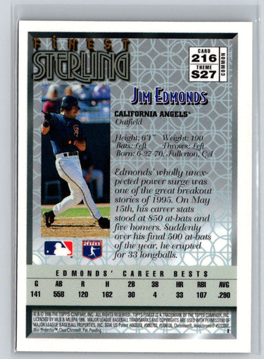 1996 Finest #216 Jim Edmonds L66