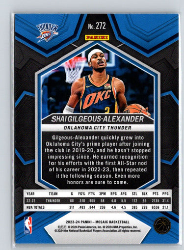 2023-24 Panini Mosaic #272 Shai Gilgeous-Alexander L66
