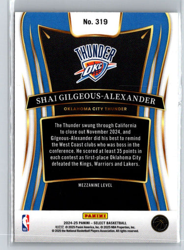 2024-25 Panini Select #319 Shai Gilgeous-Alexander L67