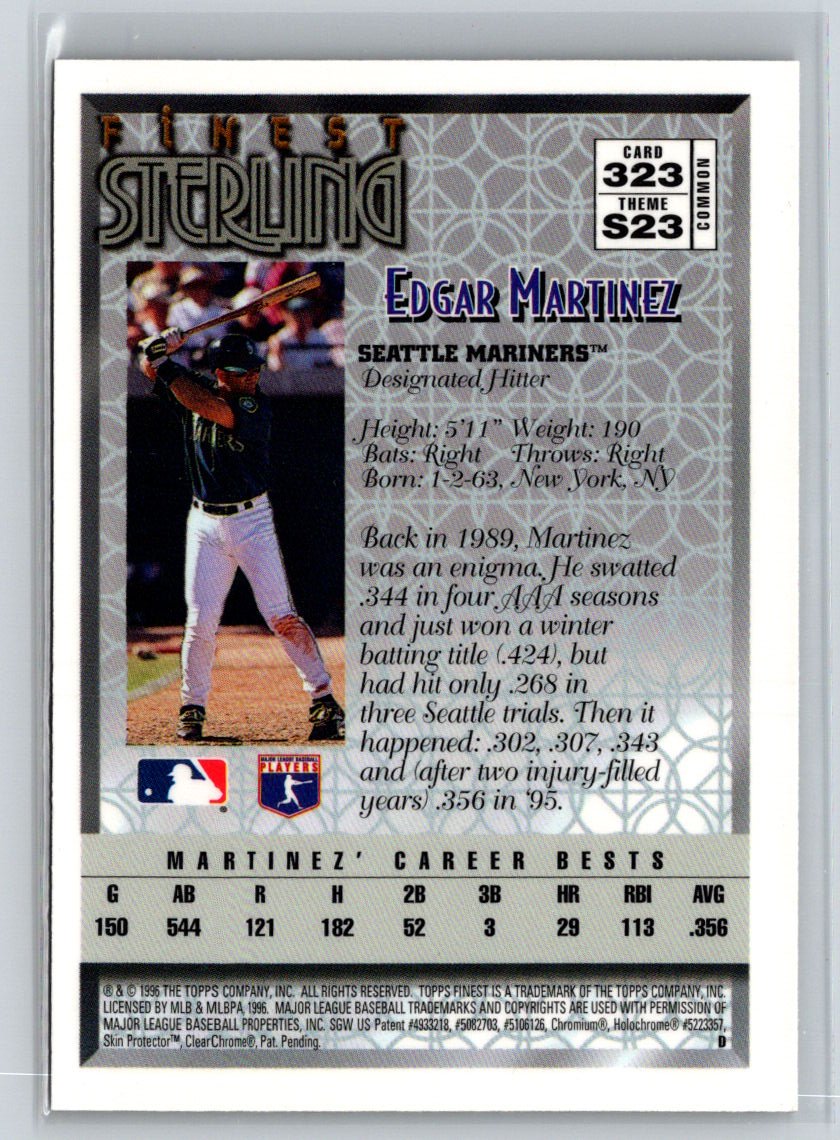 1996 Finest #323 Edgar Martinez L67