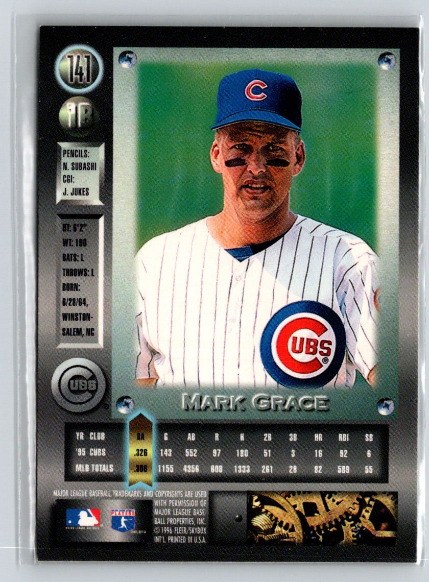 1996 Metal Universe #141 Mark Grace L67