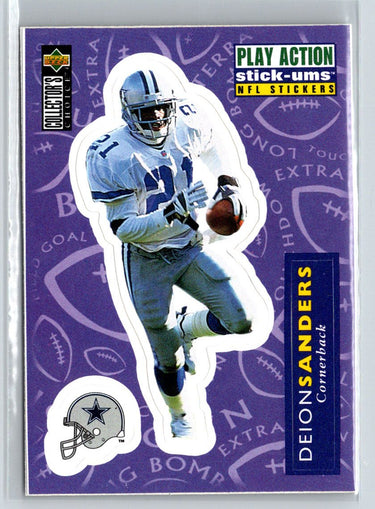 1996 Collector's Choice Update #S21 Deion Sanders Play Action Stick-Ums L67