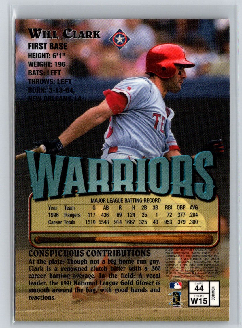 1997 Finest #44 Will Clark L68