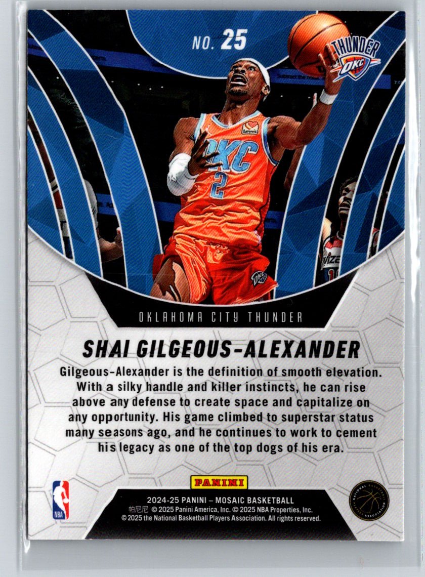 2024-25 Panini Mosaic #25 Shai Gilgeous-Alexander Elevate L68