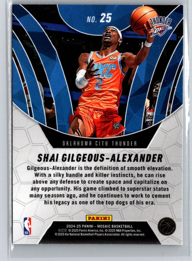 2024-25 Panini Mosaic #25 Shai Gilgeous-Alexander Elevate L68
