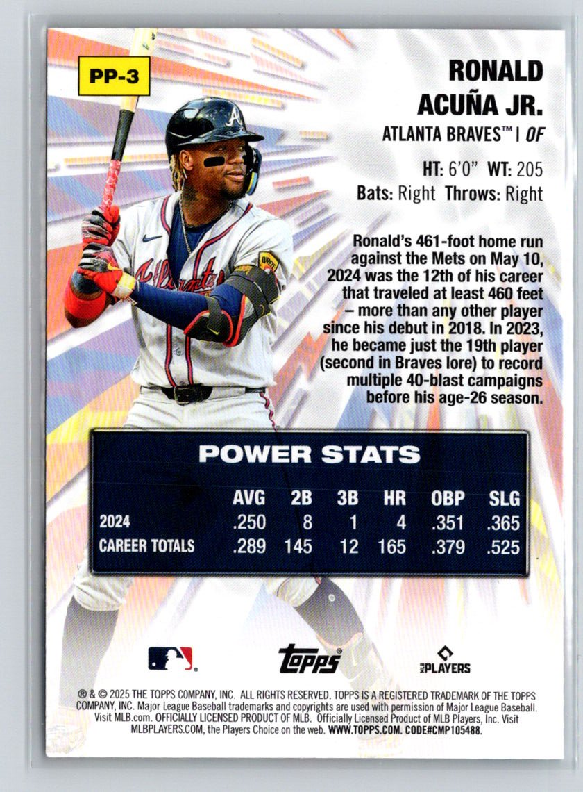 2025 Topps #PP-3 Ronald Acuña Jr. Power Players L68