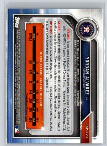 2019 Bowman #BCP-123 Yordan Alvarez Chrome Prospects L69