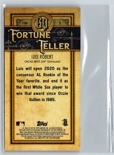 2020 Topps Gypsy Queen #FTM-3 Luis Robert Fortune Teller Minis L70