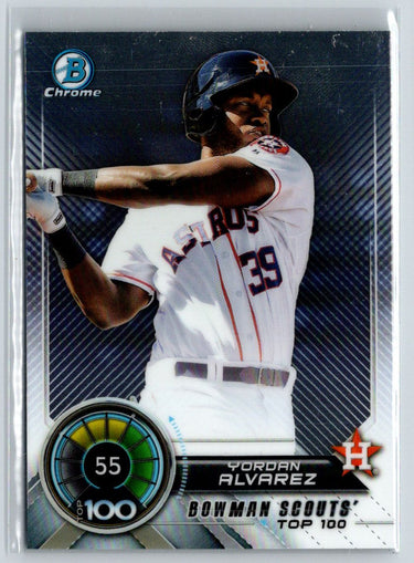 2018 Bowman #BTP-55 Yordan Alvarez Bowman Chrome Scouts' Top 100 L70