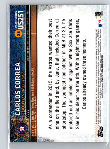 2015 Topps Update #US251 Carlos Correa L70