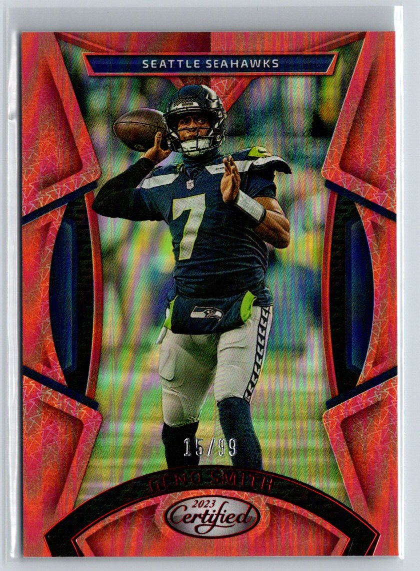 2023 Panini Certified #33 Geno Smith Mirror Red #/99 M01