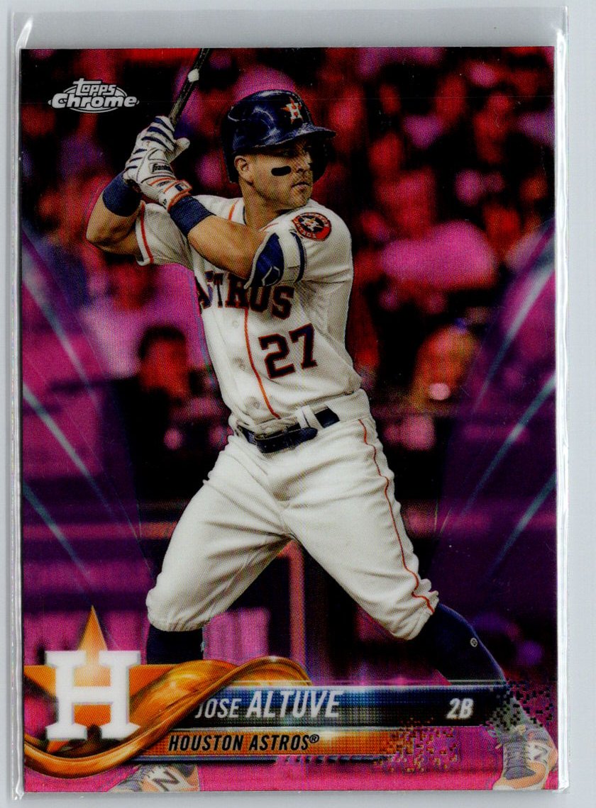 2018 Topps Chrome #200 Jose Altuve Pink Refractor M01
