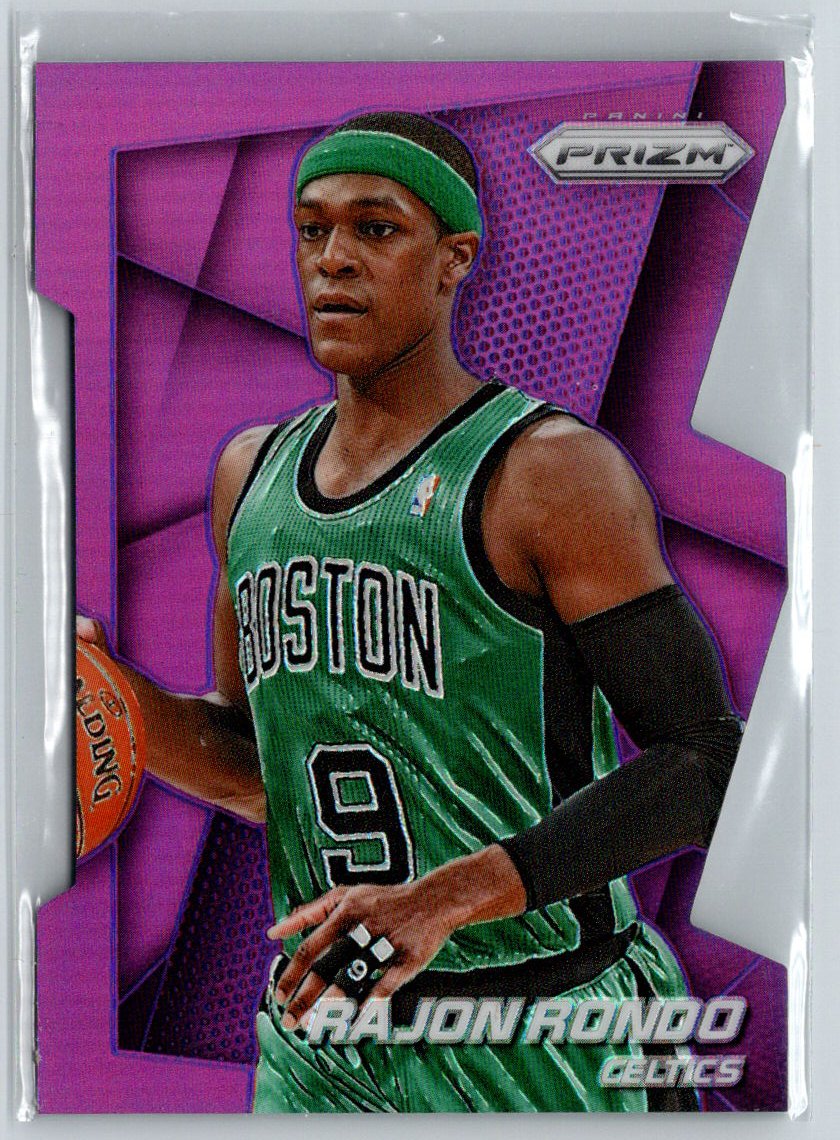 2014-15 Panini Prizm #150 Rajon Rondo Prizms Purple Die Cut #/139 M02