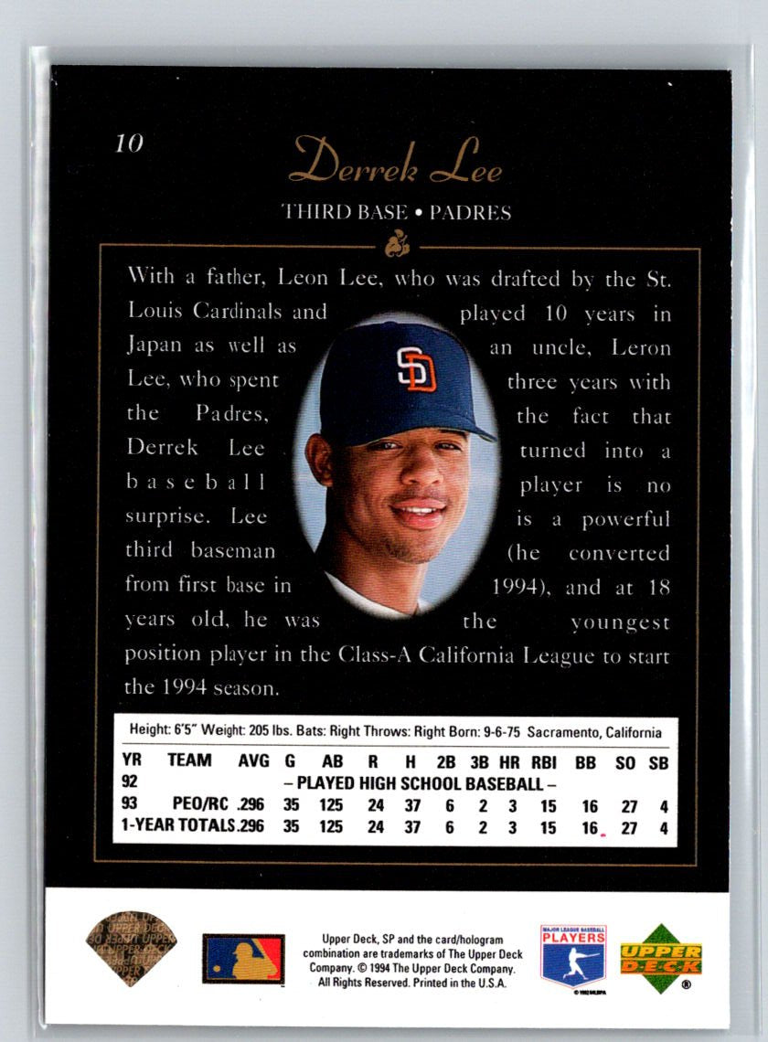 1994 SP #10 Derrek Lee M03