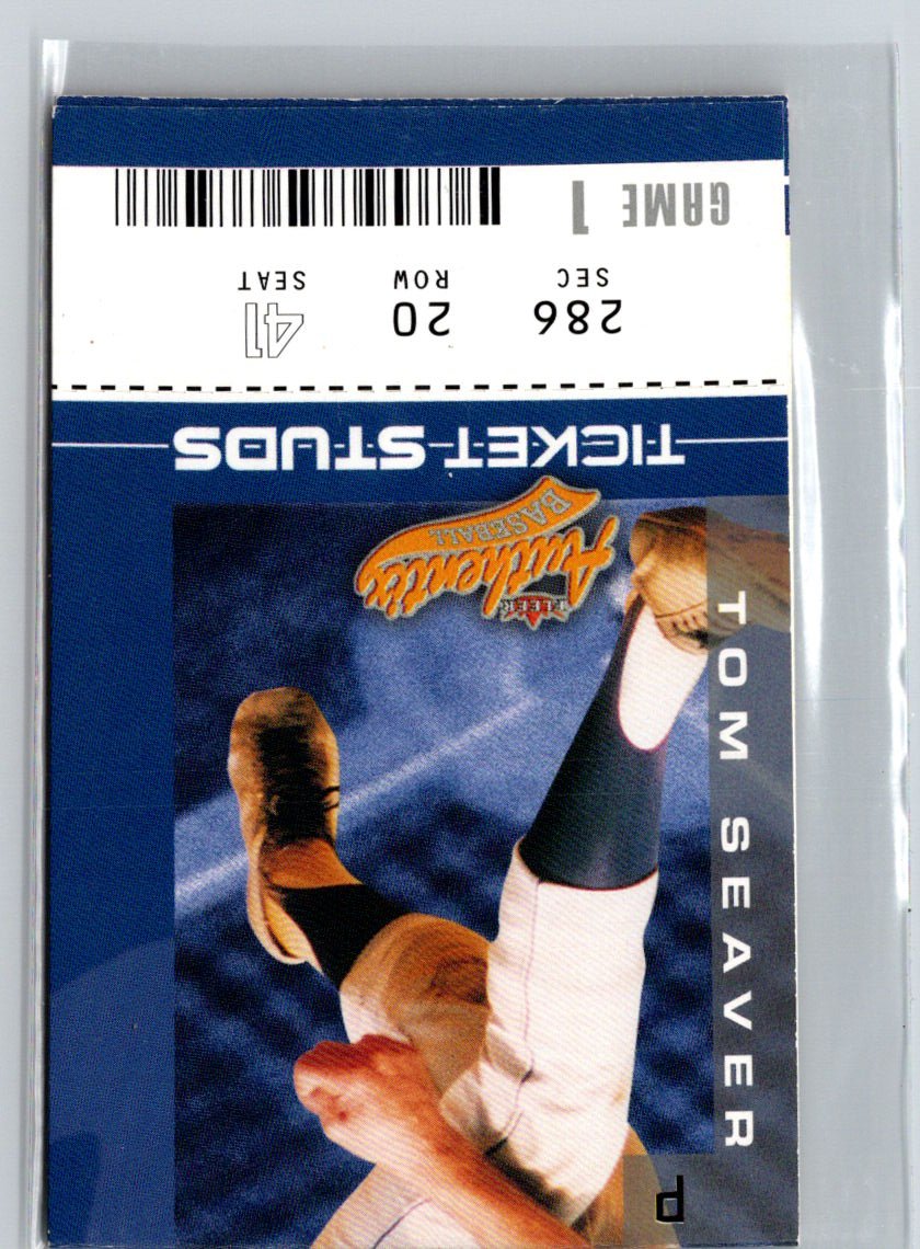2004 Fleer Authentix #14 TS Tom Seaver Ticket Studs M03