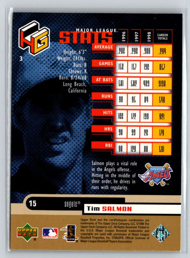 1999 Upper Deck HoloGrFX #3 Tim Salmon AuSome M04