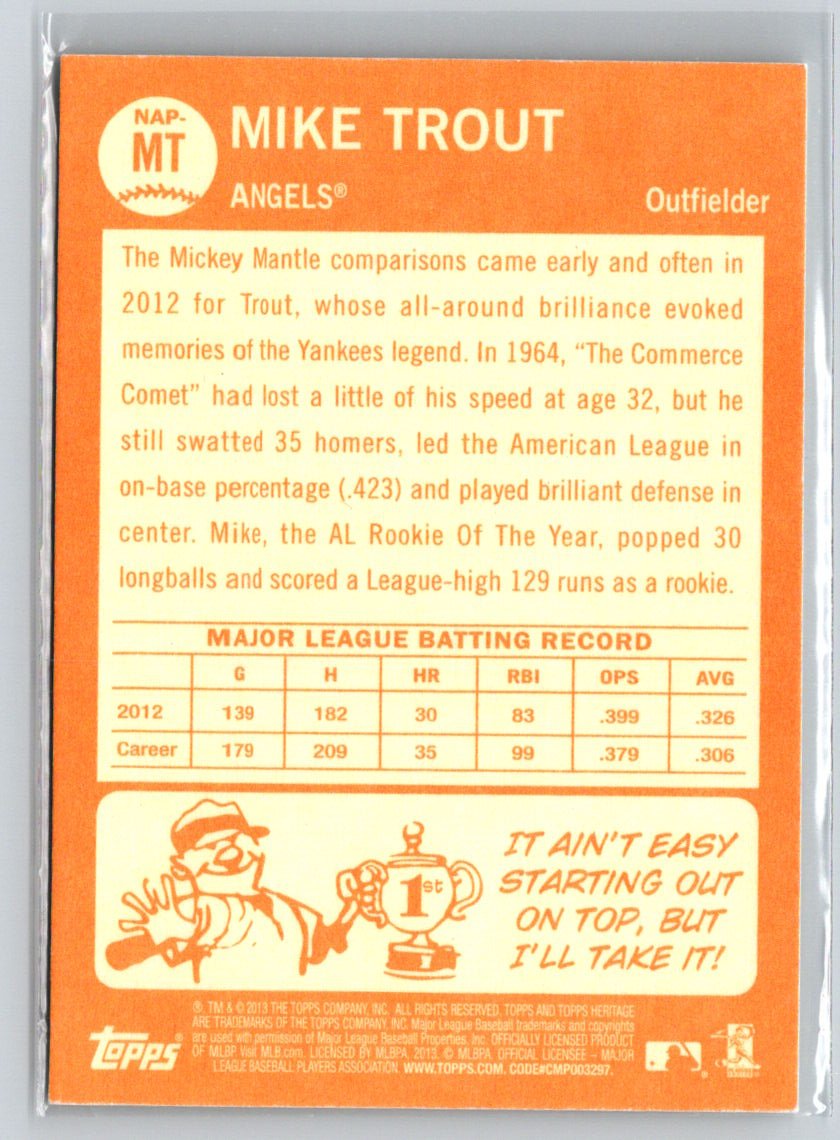 2013 Topps Heritage #NAP-MT Mike Trout New Age Performers M04