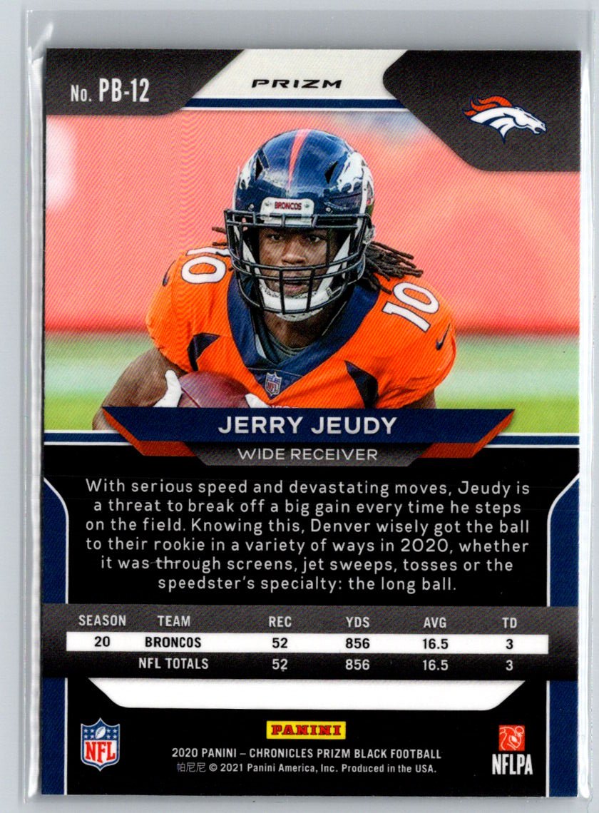 2020 Panini Chronicles #PB-12 Jerry Jeudy Prizm Black Silver M05