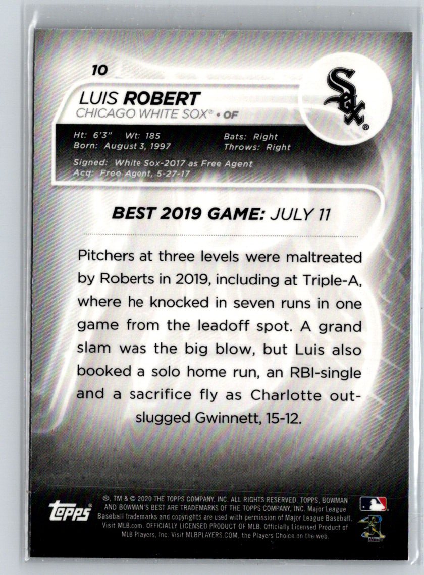 2020 Bowman's Best #10 Luis Robert M05