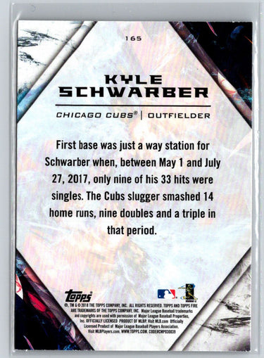2018 Topps Fire #165 Kyle Schwarber M05