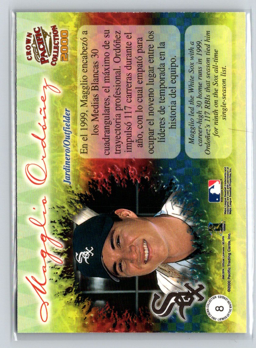 2000 Pacific Crown Collection Magglio Ordonez Latinos Major Leagues M06
