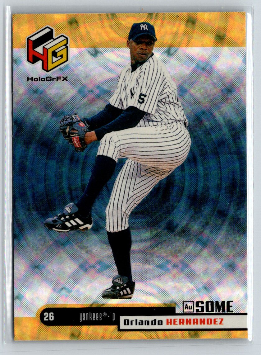 1999 Upper Deck HoloGrFX #41 Orlando Hernandez AuSome M06