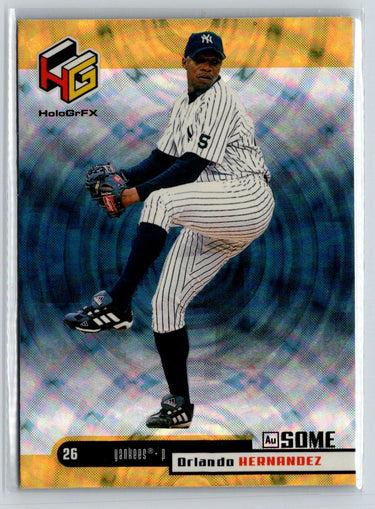 1999 Upper Deck HoloGrFX #41 Orlando Hernandez AuSome M06
