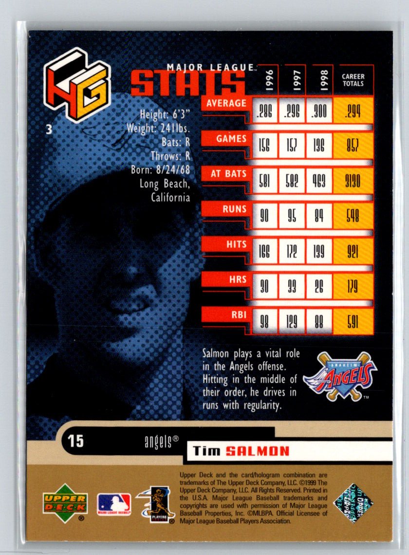 1999 Upper Deck HoloGrFX #3 Tim Salmon AuSome M06