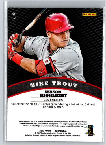 2017 Panini National Sports Collectors Convention VIP Party #62 Mike Trout M06