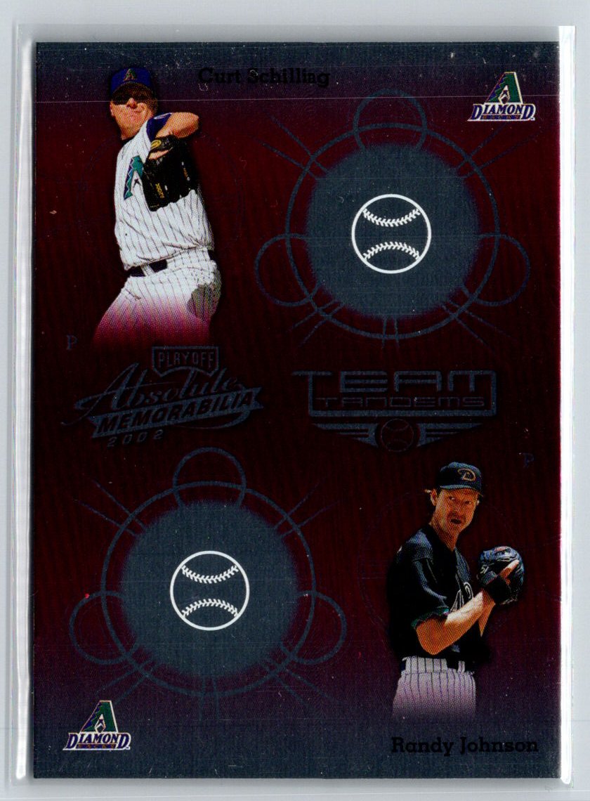 2002 Playoff Absolute Memorabilia Curt Schilling Randy Johnson Tandems M07