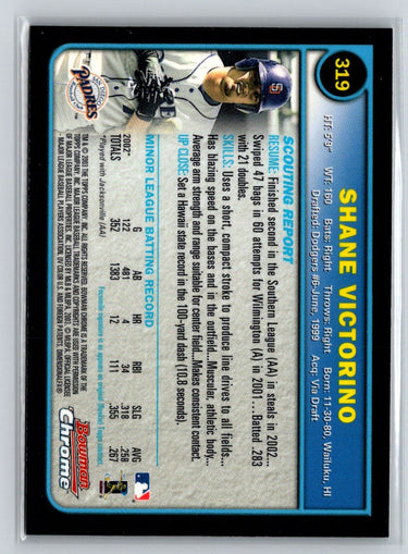2003 Bowman Chrome #319 Shane Victorino M07