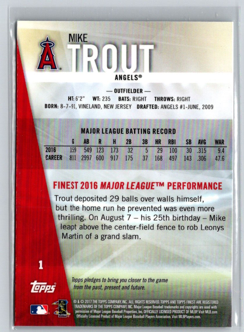 2017 Finest #1 Mike Trout M07