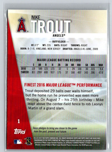 2017 Finest #1 Mike Trout M07