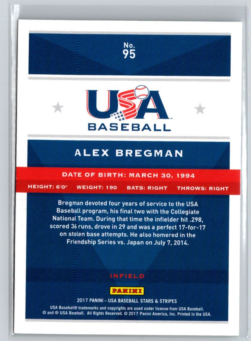 2017 Panini Stars & Stripes USA Baseball #95 Alex Bregman M07