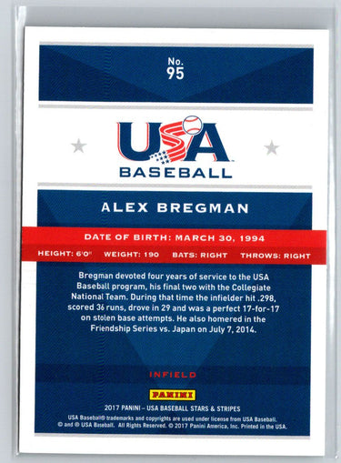 2017 Panini Stars & Stripes USA Baseball #95 Alex Bregman M07