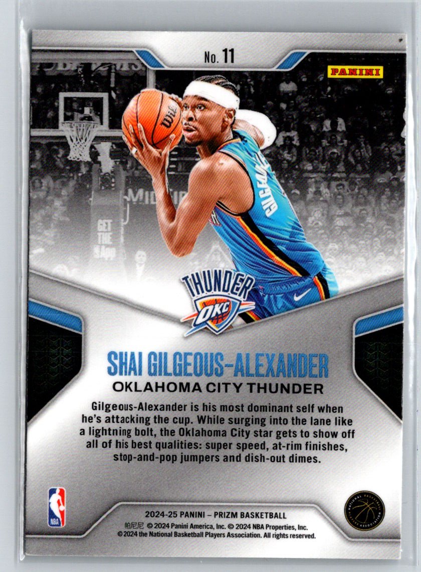 2024-25 Panini Prizm #11 Shai Gilgeous-Alexander Dominance M07