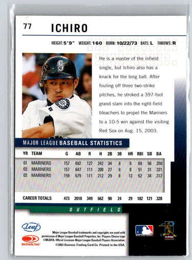 2004 Leaf #77 Ichiro Suzuki Second Edition M08