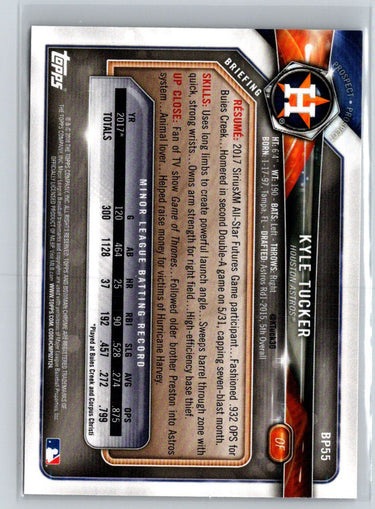 2018 Bowman #BP55 Kyle Tucker Prospects M10