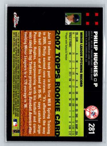 2007 Topps Chrome #281 Phil Hughes M10