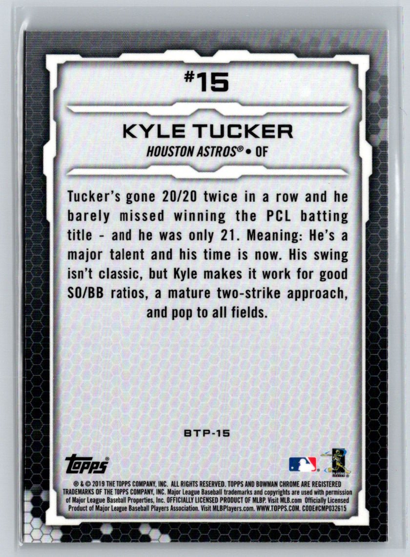 2019 Bowman #BTP-15 Kyle Tucker Bowman Scouts' Top 100 M11