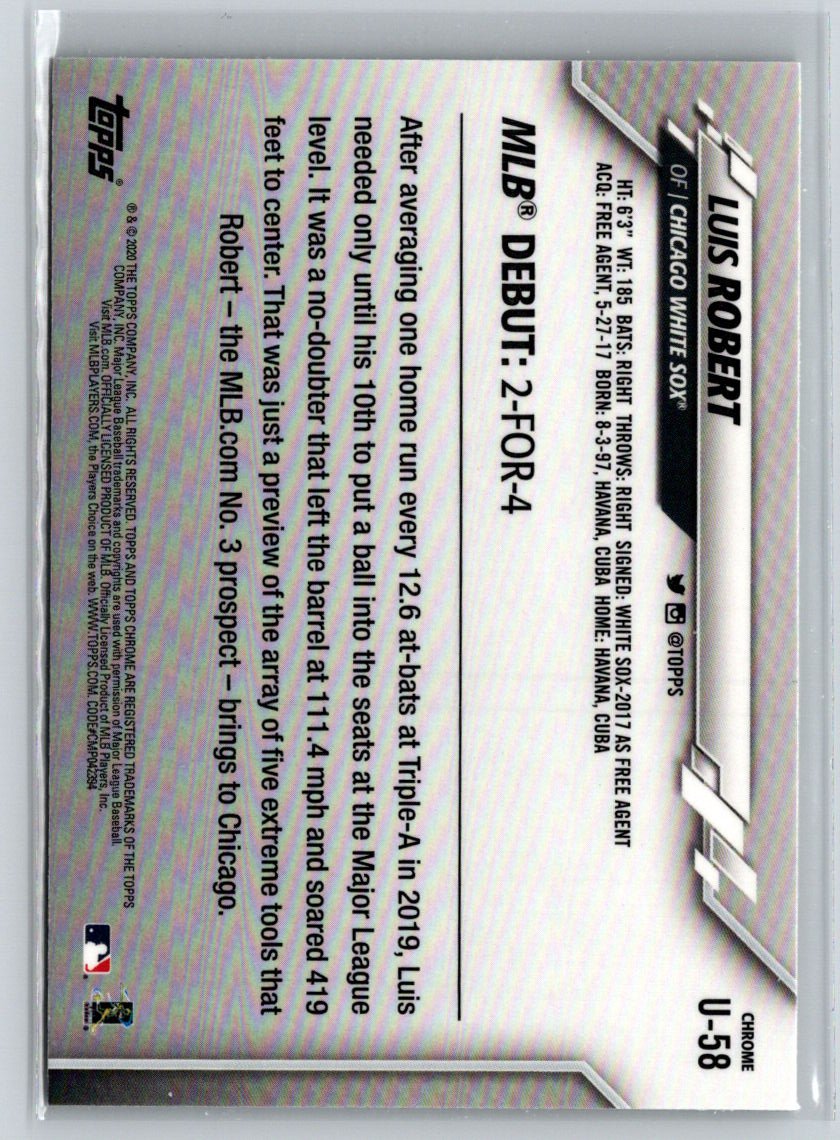 2020 Topps Chrome Update #U-58 Luis Robert M11
