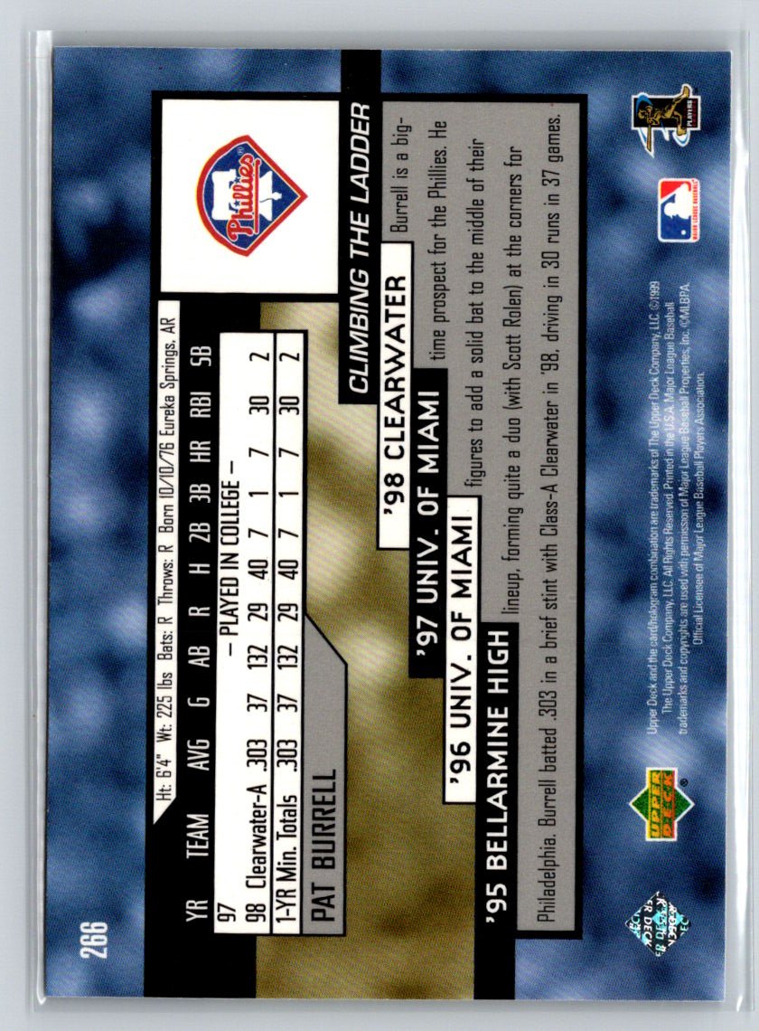 1999 Upper Deck #266 Pat Burrell M11