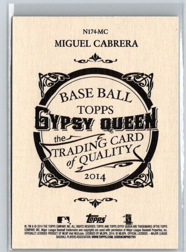 2014 Topps Gypsy Queen #N174-MC Miguel Cabrera N174 Gypsy Queen M12